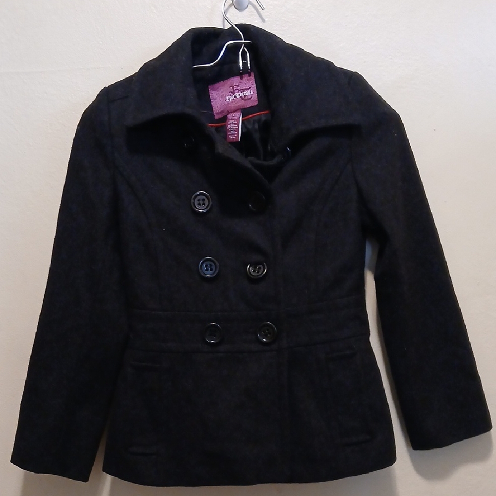Black Double-Breasted Women's Jacket